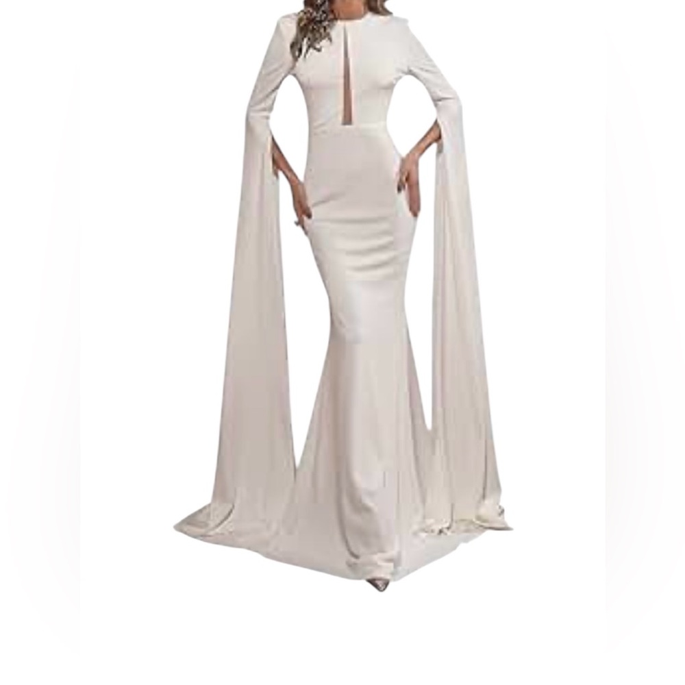 Women’s Extra-Long Split Sleeve Evening Maxi Dress Size S